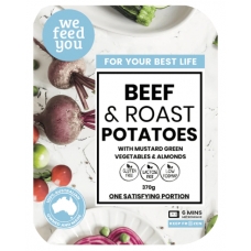 We Feed You Beef & Roast Potatoes, Mustard Green Vegetables & Almonds 370g (Buy In-Store ,or Buy On-Line and Collect from our Store - NO DELIVERY SERVICE FOR THIS ITEM)